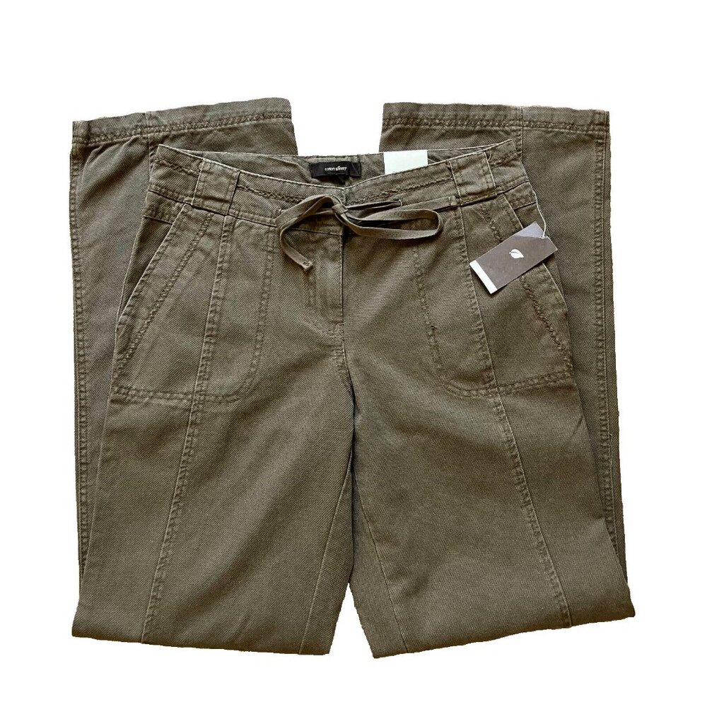 Cotton Ginny Modern Fit Straight Leg Stitched Canvas Pants Earth Tan 31" Waist